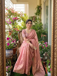 VAHINA Premium Fendy Chiffon Embroidered Saree with Sequins & Cutdana Work